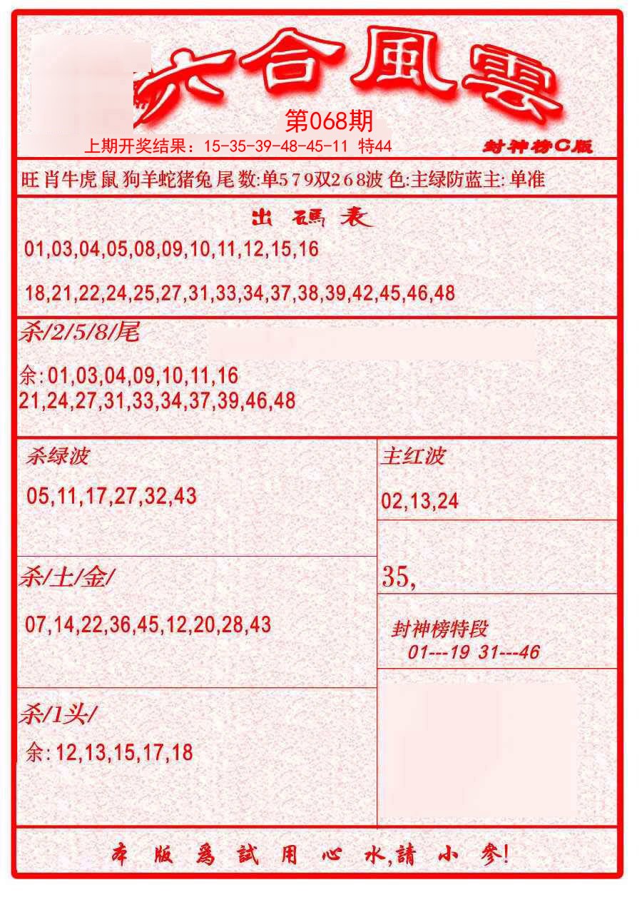 068期六合风云B[图]