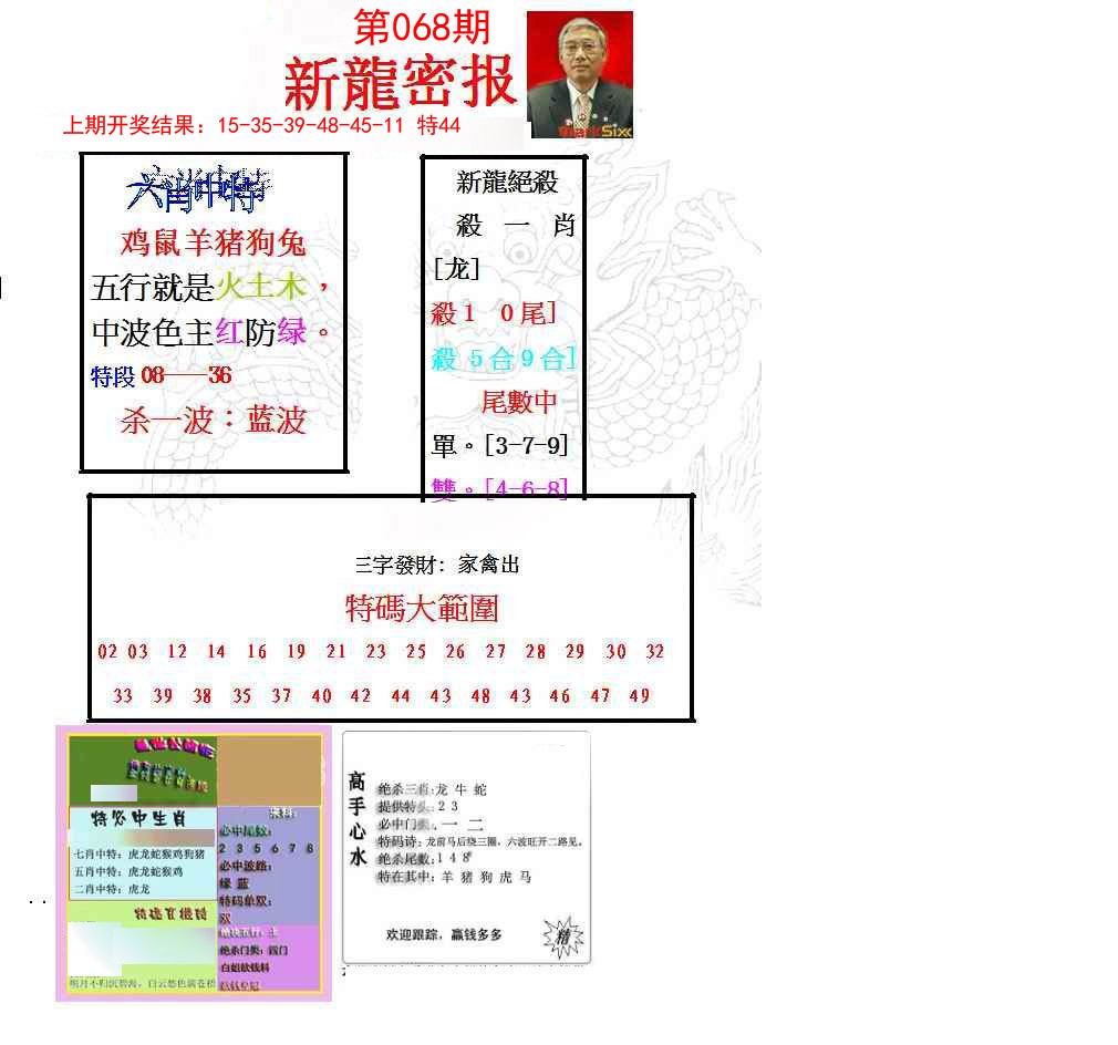068期新龙密报[图]