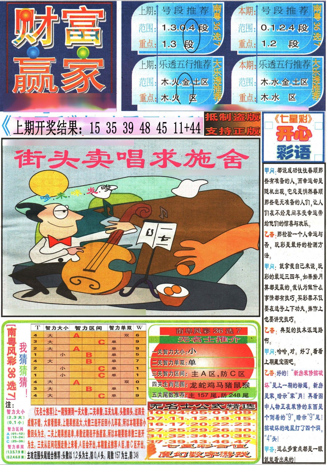 068期七星彩图(高清)[图]