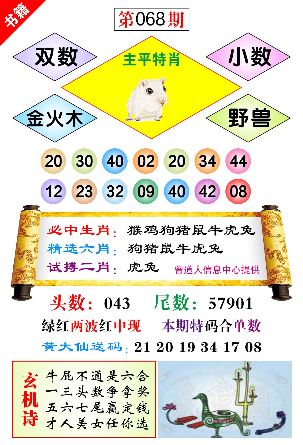 068期澳门济公十八码[图]