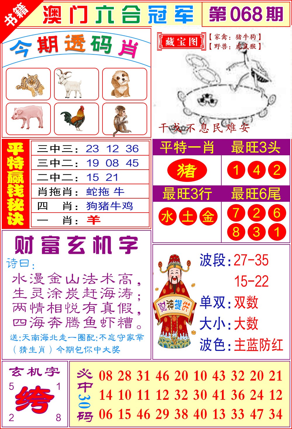 068期澳门六合冠军[图]