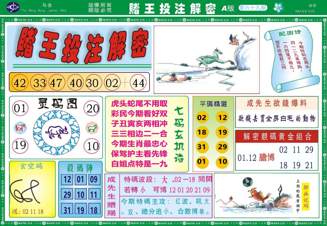 069期赌王投注解密[图]