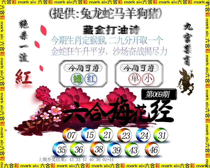 069期六合梅花经[图]
