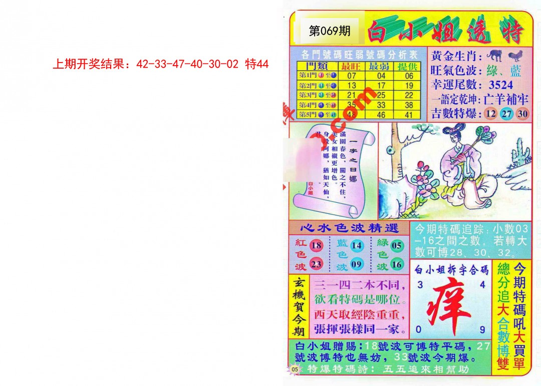 069期白小姐透特[图]