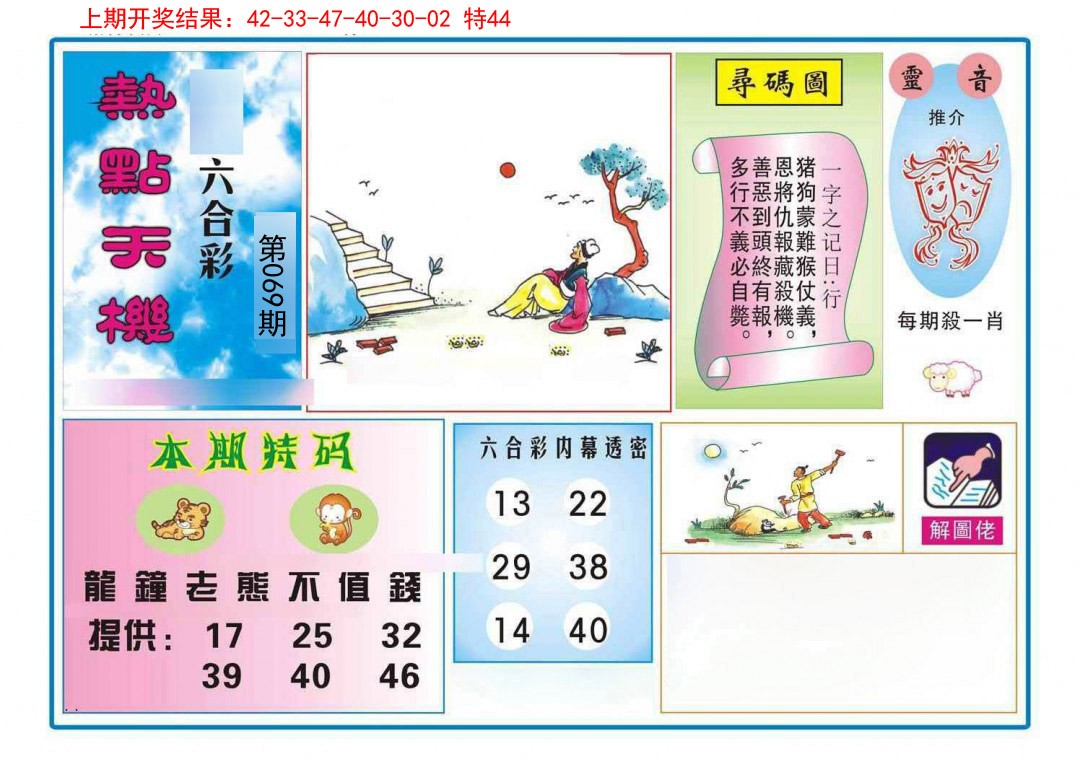 069期热点天机[图]