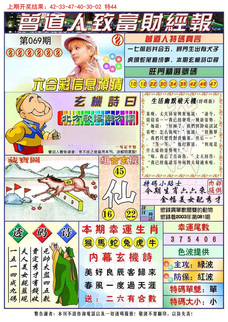 069期曾道人致福财经[图]