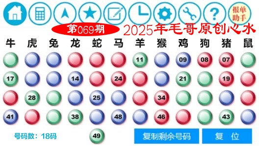 069期毛哥心水[图]