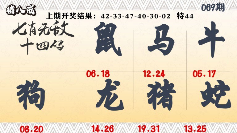 069期七肖无敌14码[图]
