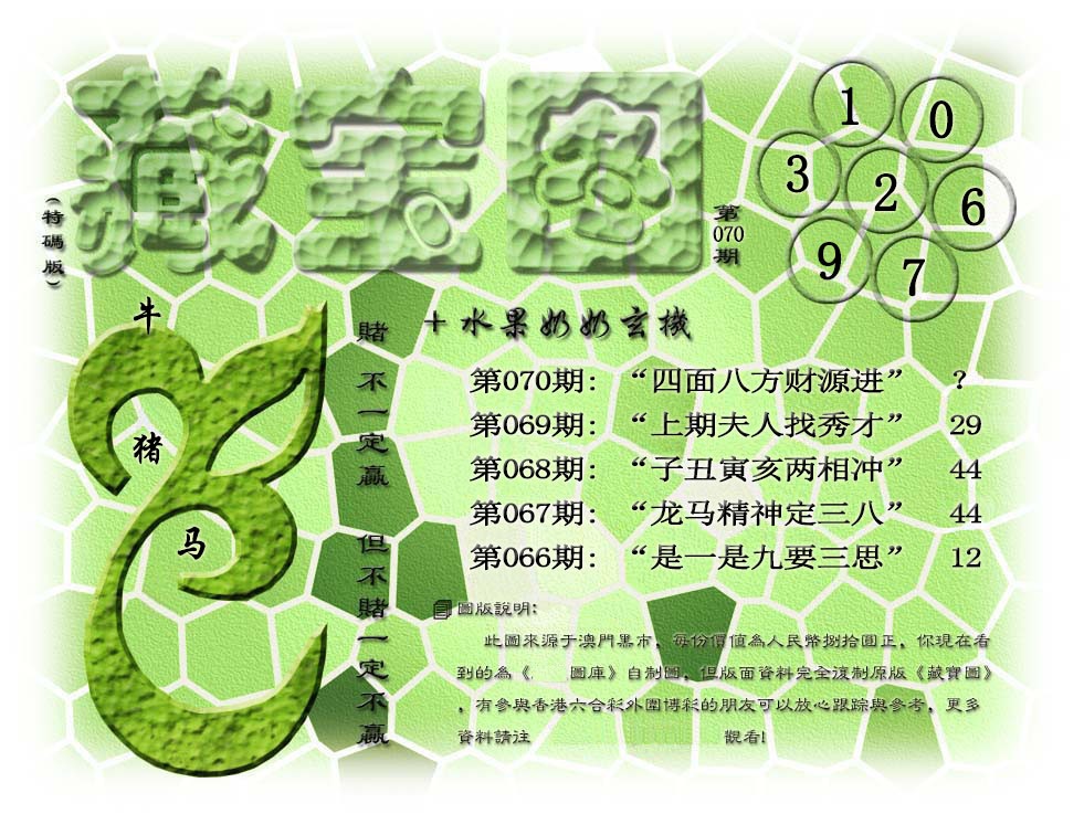 070期(水果奶奶藏宝图)正版[图]