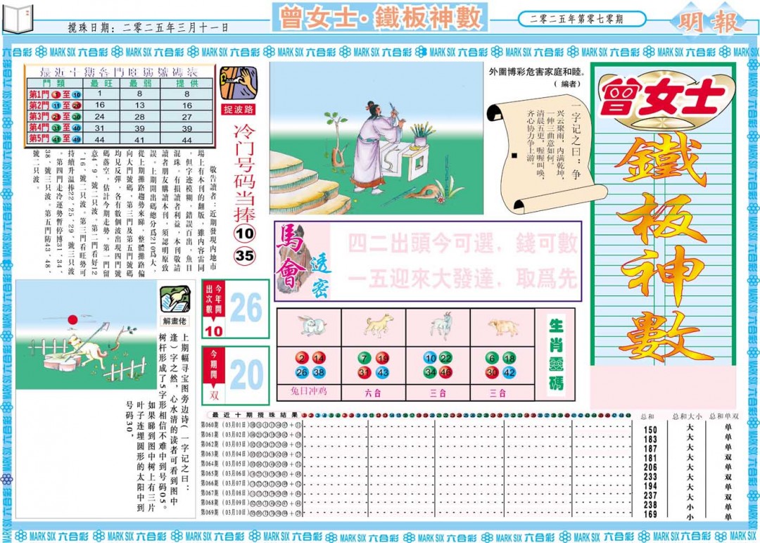 070期曾女士铁板神数A[图]