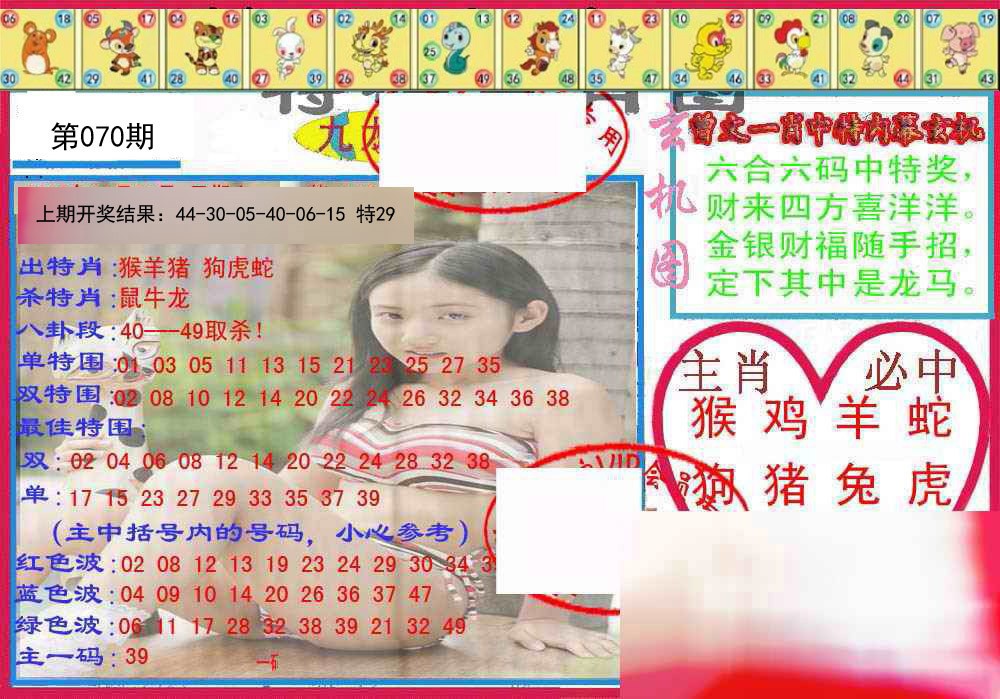 070期特码生肖图[图]