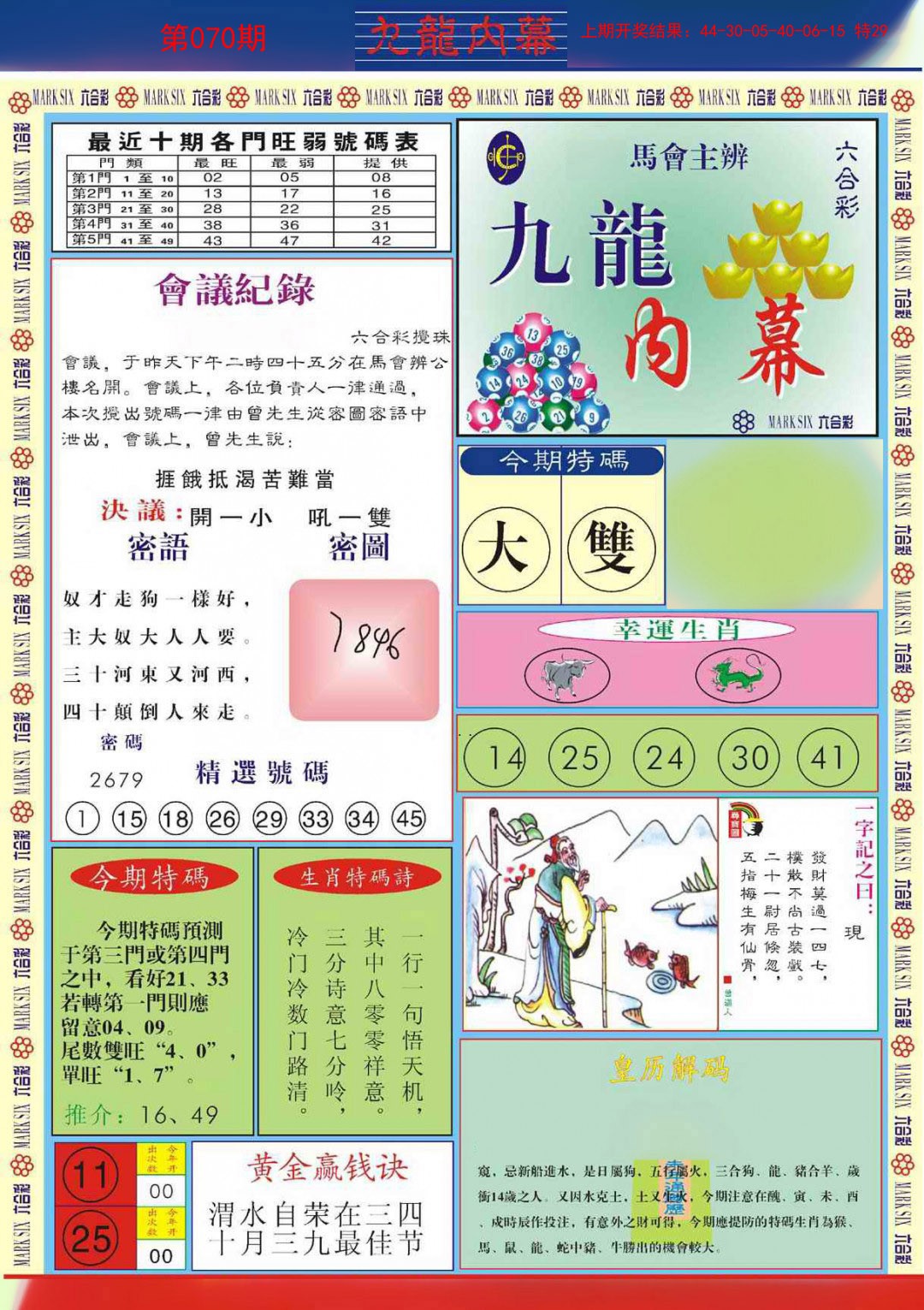 070期九龙内幕A[图]