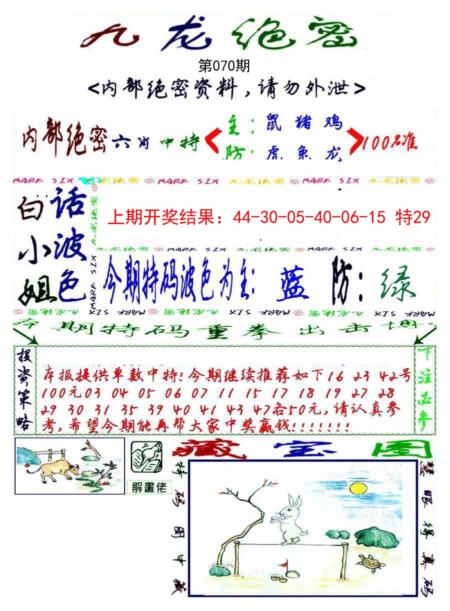 070期九龙密报[图]