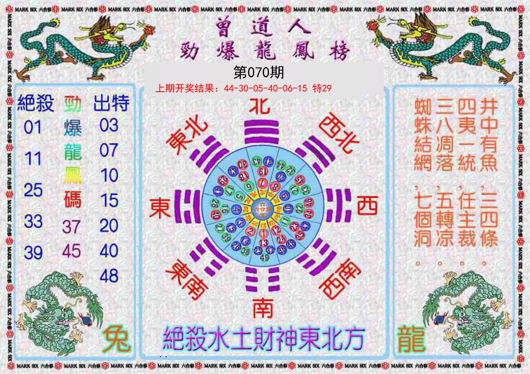 070期曾道人劲爆龙凤榜[图]