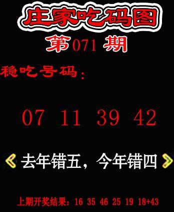 071期庄家吃码图[图]
