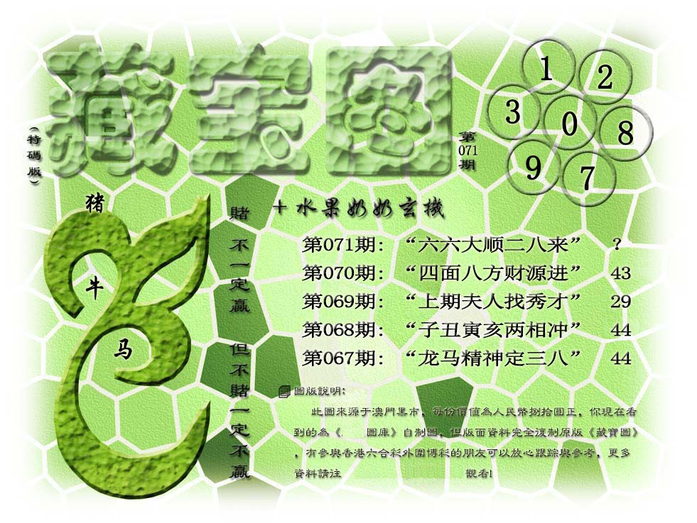 071期(水果奶奶藏宝图)正版[图]