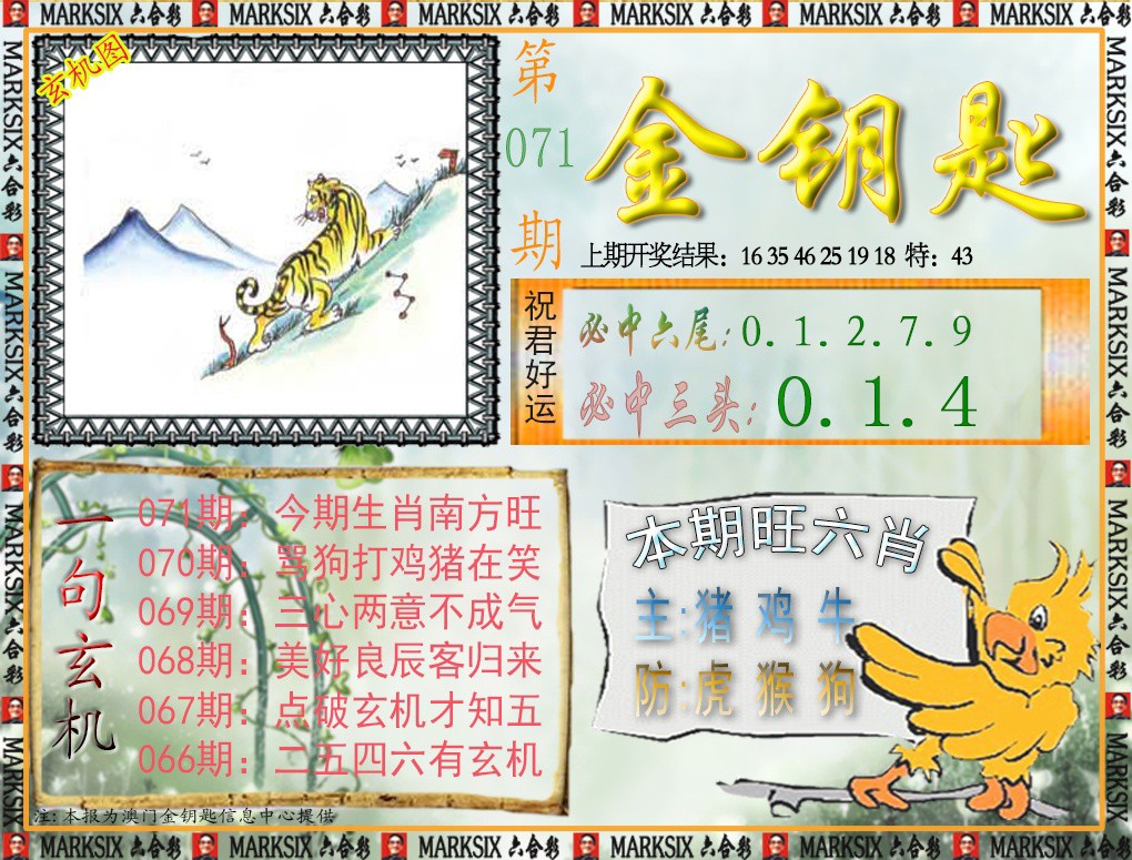 071期金钥匙[图]