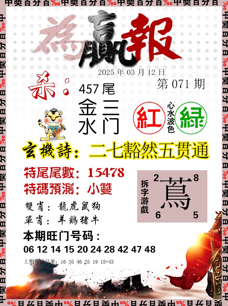 071期为赢报[图]