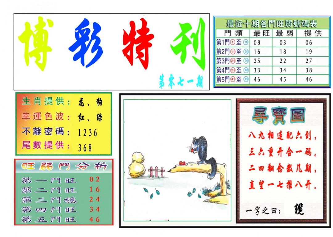 071期博彩特刊[图]