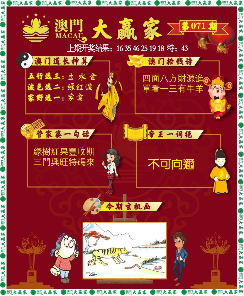 071期大赢家[图]