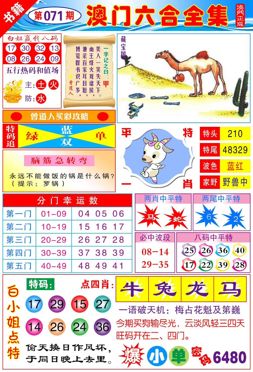 071期澳门全集六合[图]