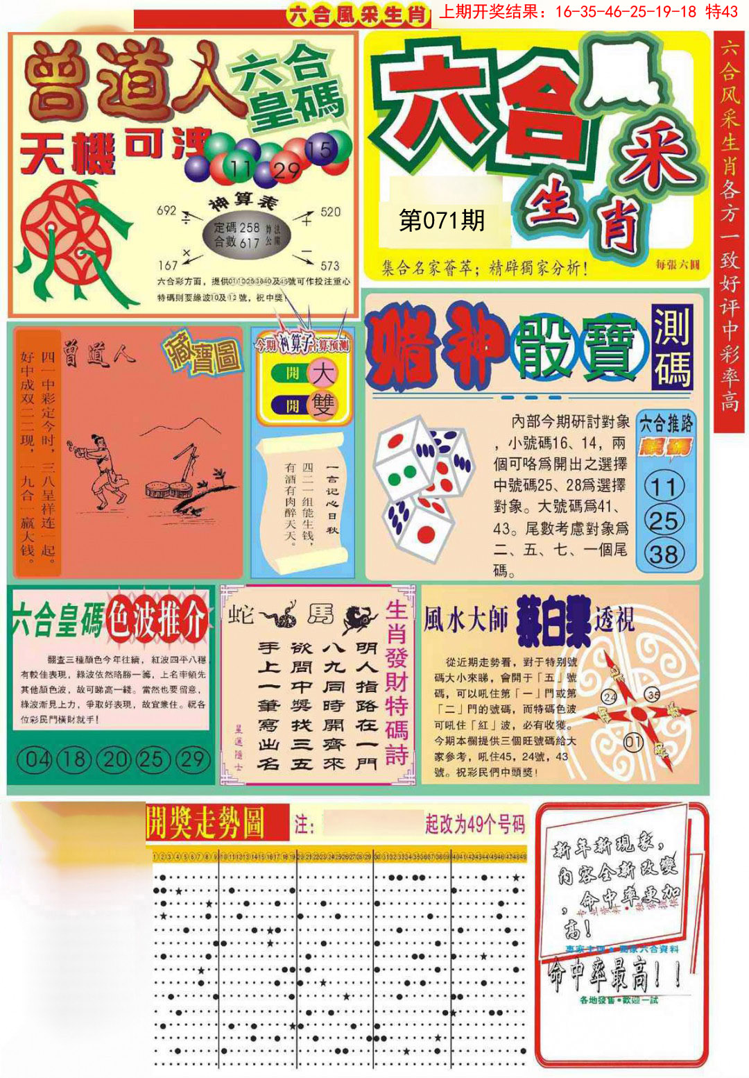 071期六合风采A[图]