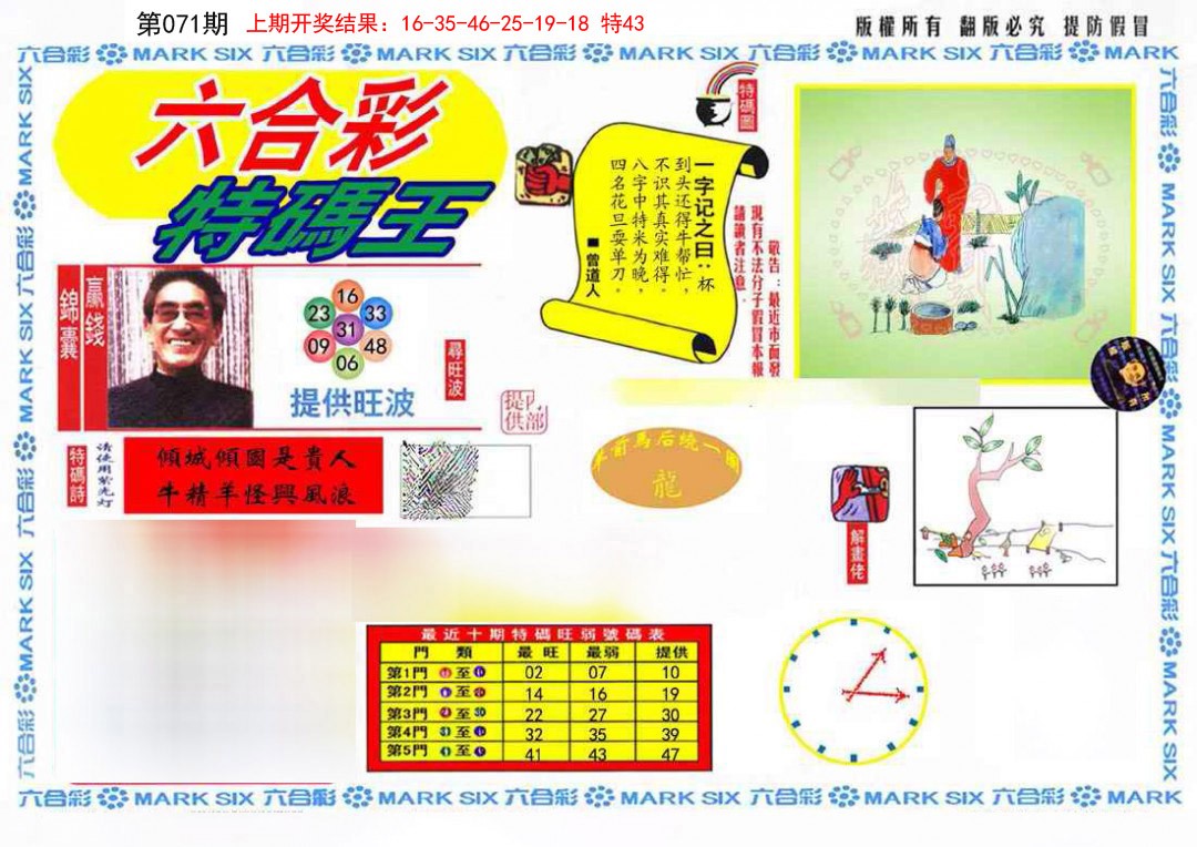 071期特码王(信封)[图]