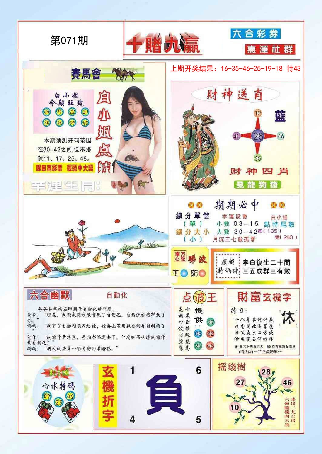 071期十赌九羸[图]