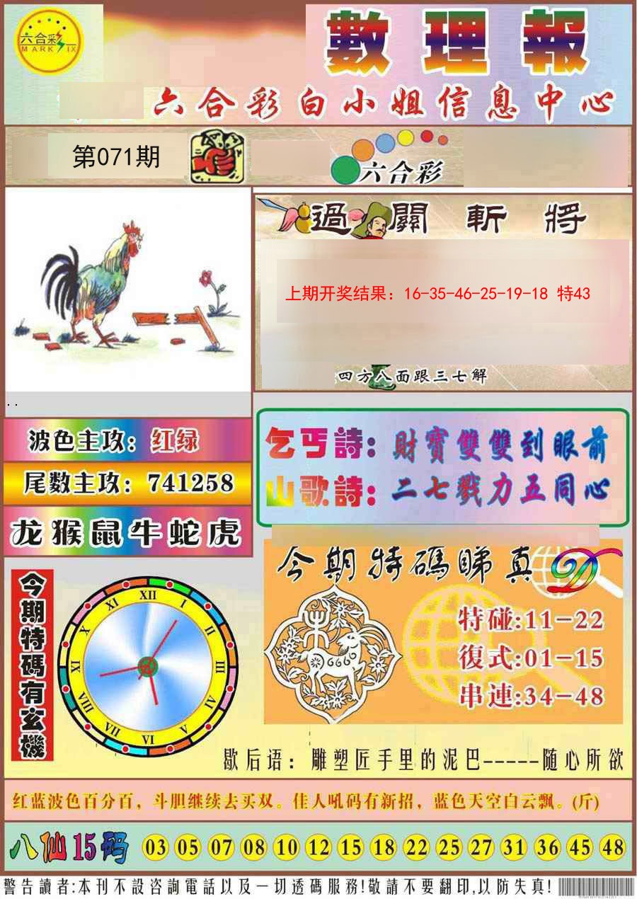 071期九龙数理报[图]