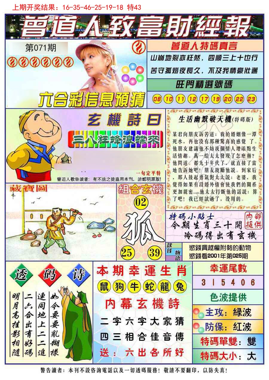 071期曾道人致福财经[图]