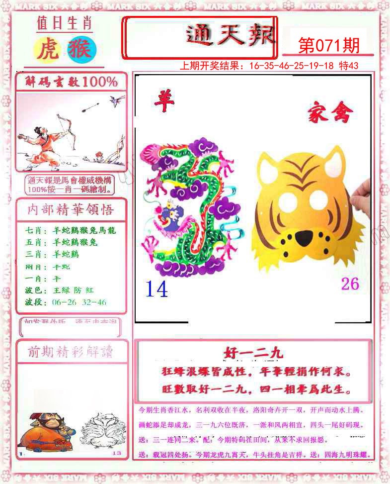 071期小喜通天报[图]