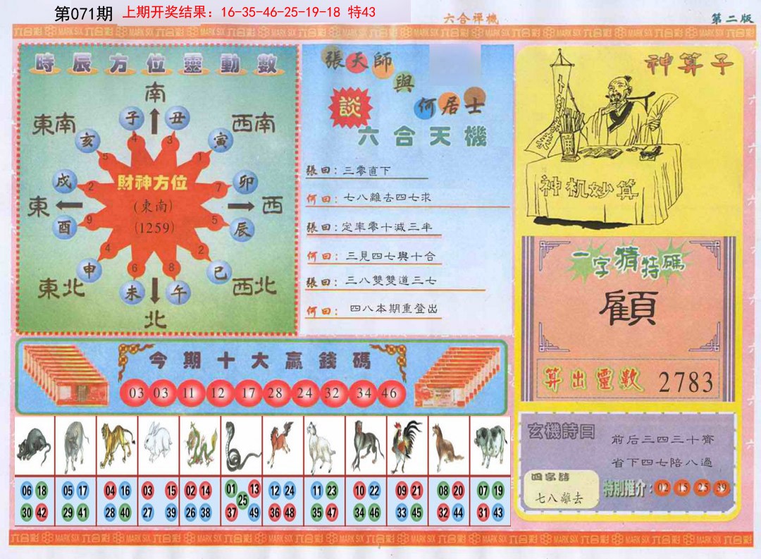 071期六合禅机B[图]