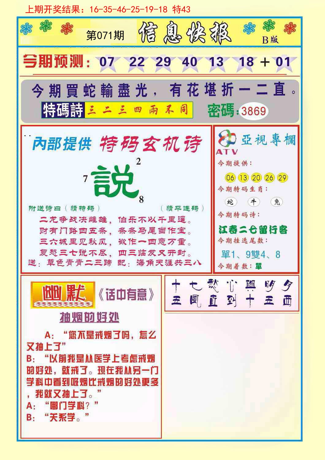 071期信息快报B[图]