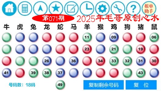 071期毛哥心水[图]