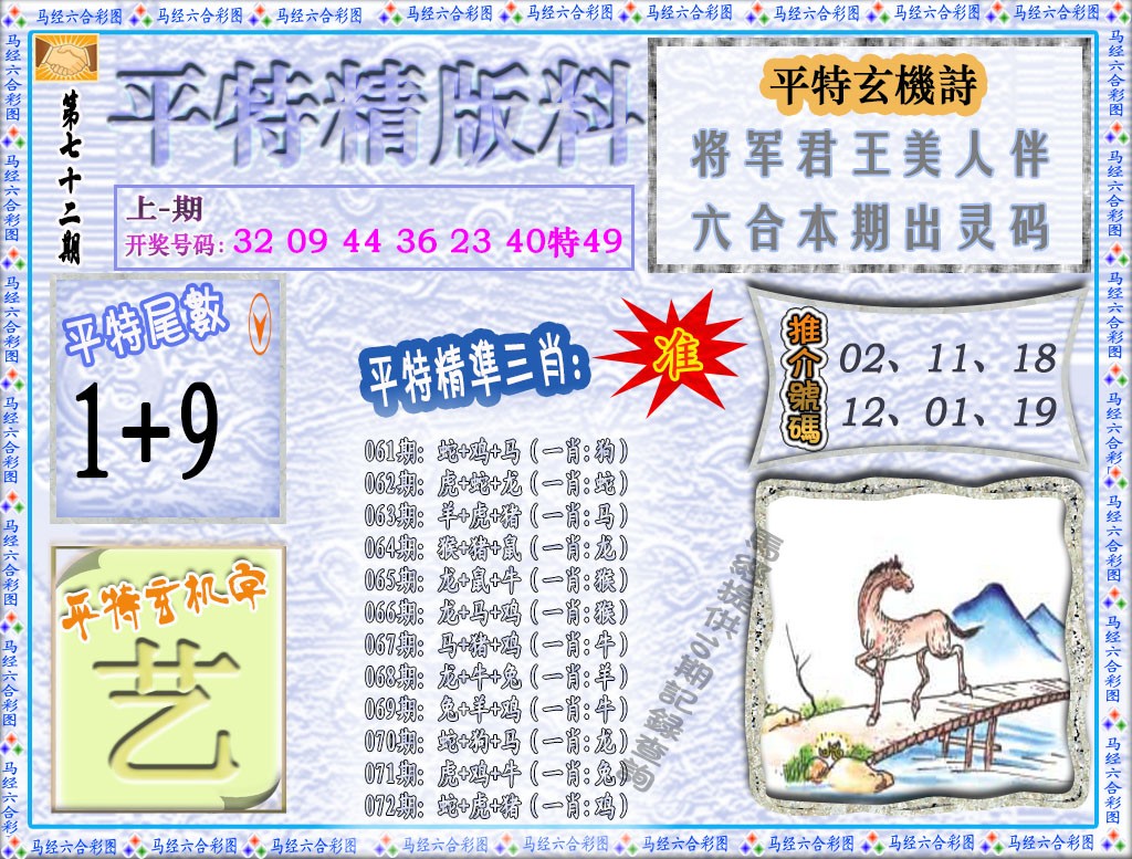072期平特精版料[图]