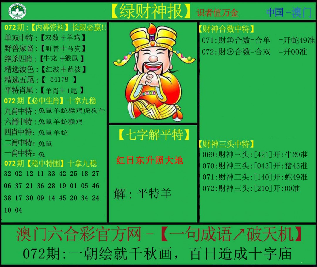 072期绿财神[图]