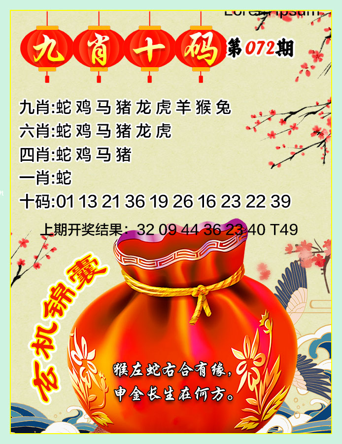 072期九肖十码[图]