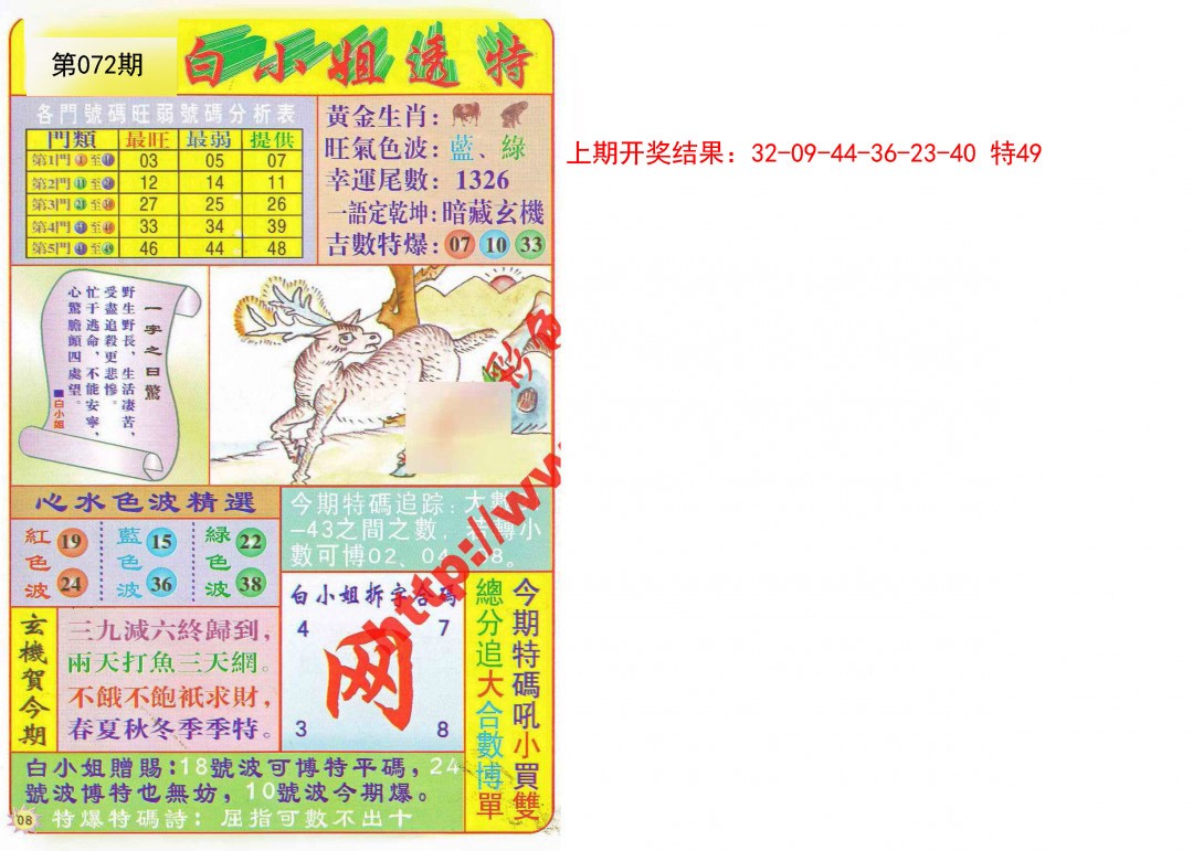 072期白小姐透特[图]