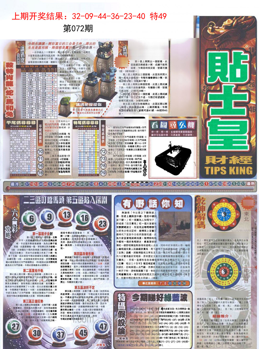 072期贴士皇A加大版[图]