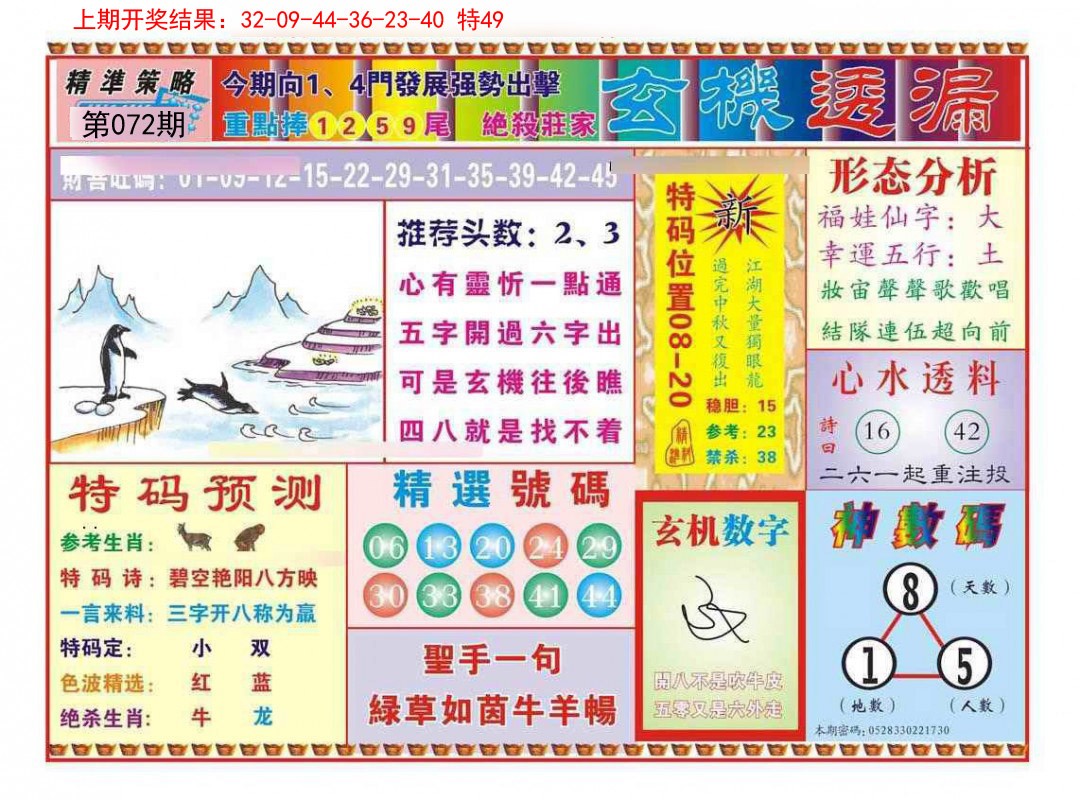 072期玄机透漏[图]