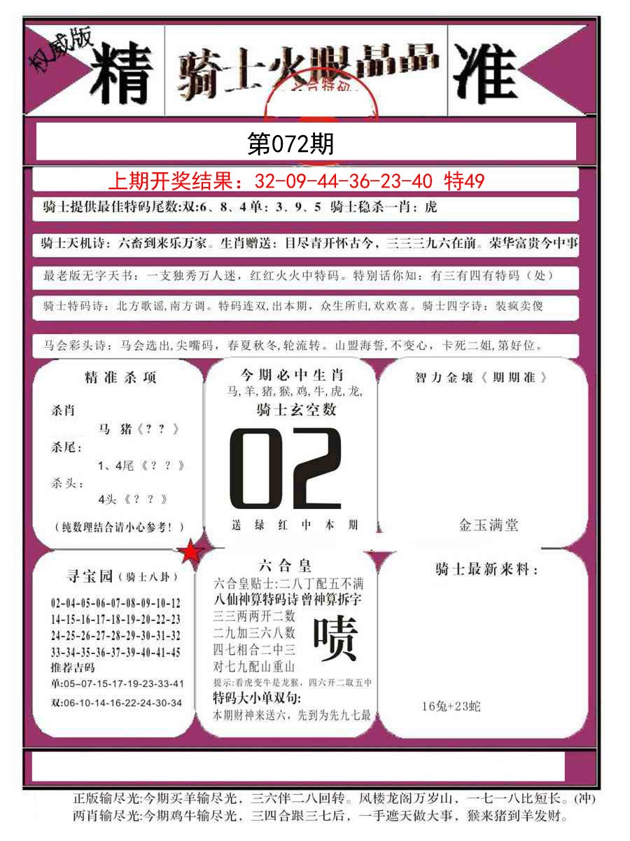 072期骑士火眼晶晶B[图]