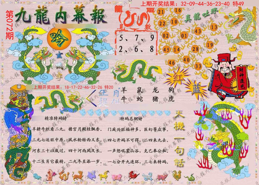 072期正版九龙内幕报[图]