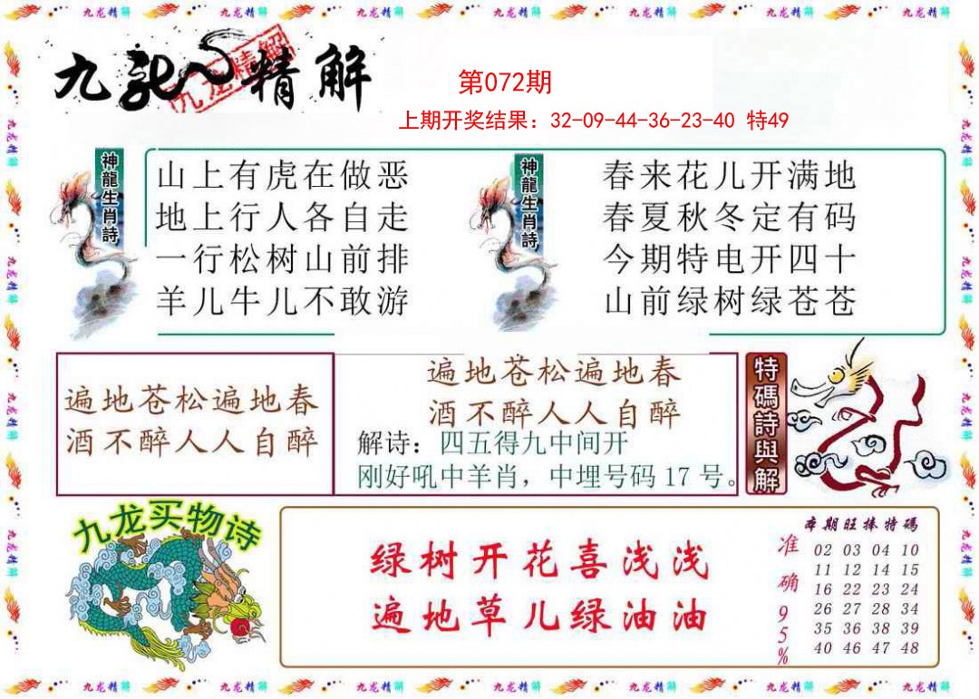 072期九龙精解[图]