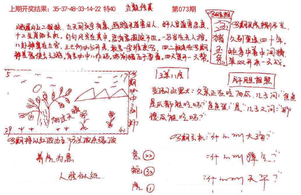073期手写九龙内幕[图]