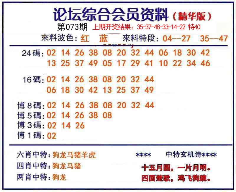 073期综合会员资料[图]