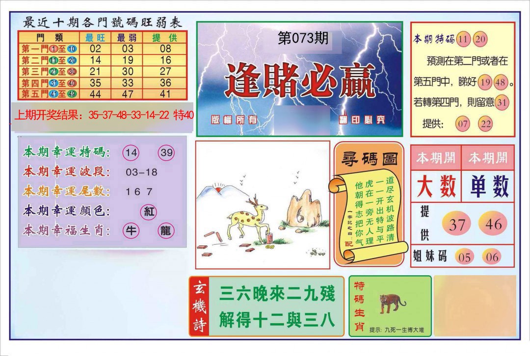 073期逢赌必羸[图]