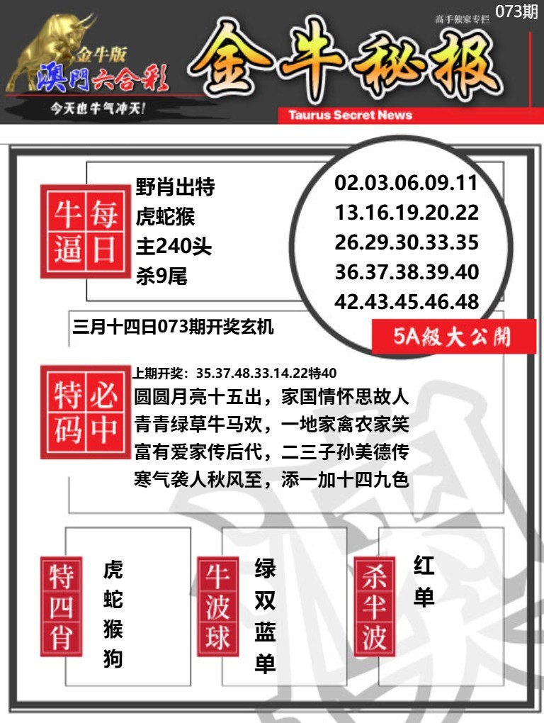 073期金牛秘报A[图]