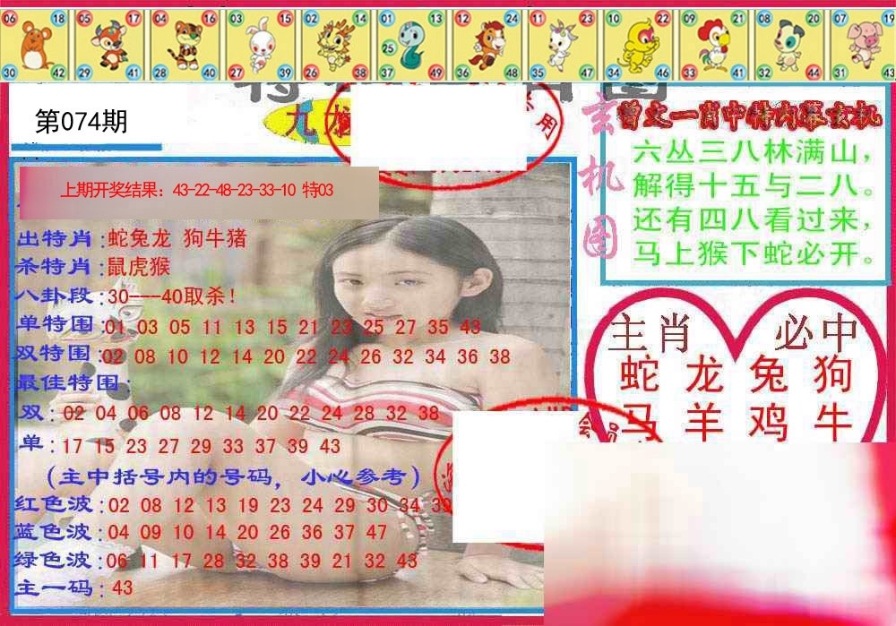 074期特码生肖图[图]