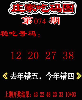 074期庄家吃码图[图]