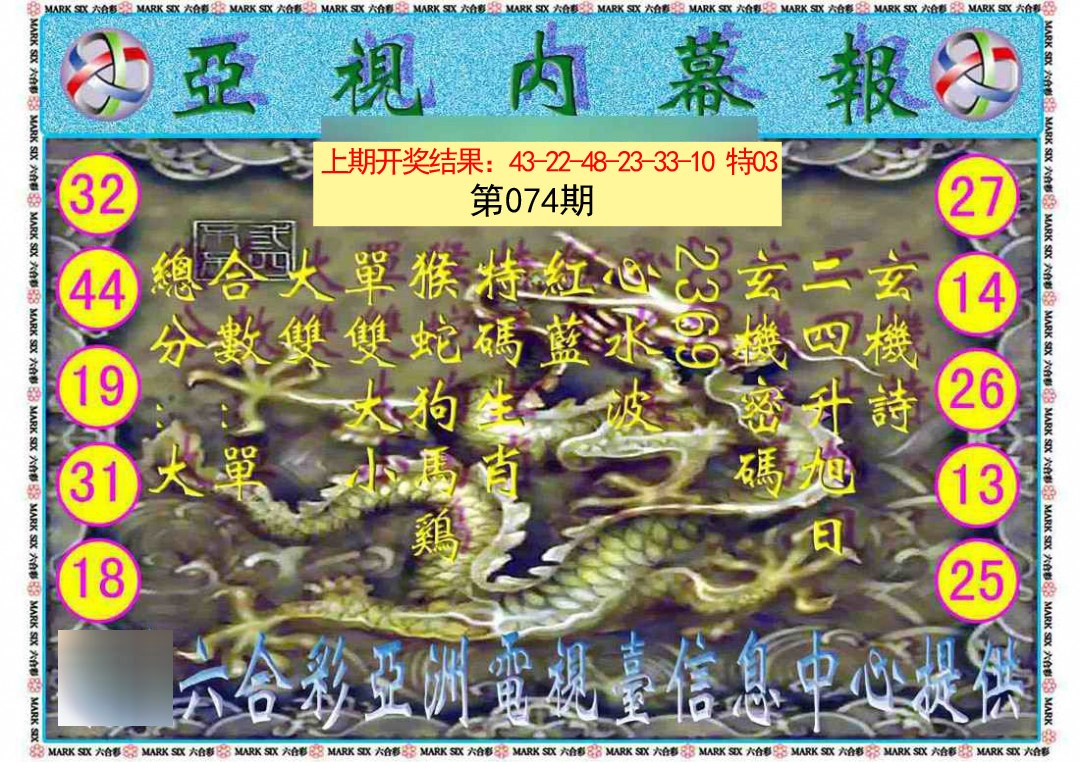 074期亚视内幕报[图]